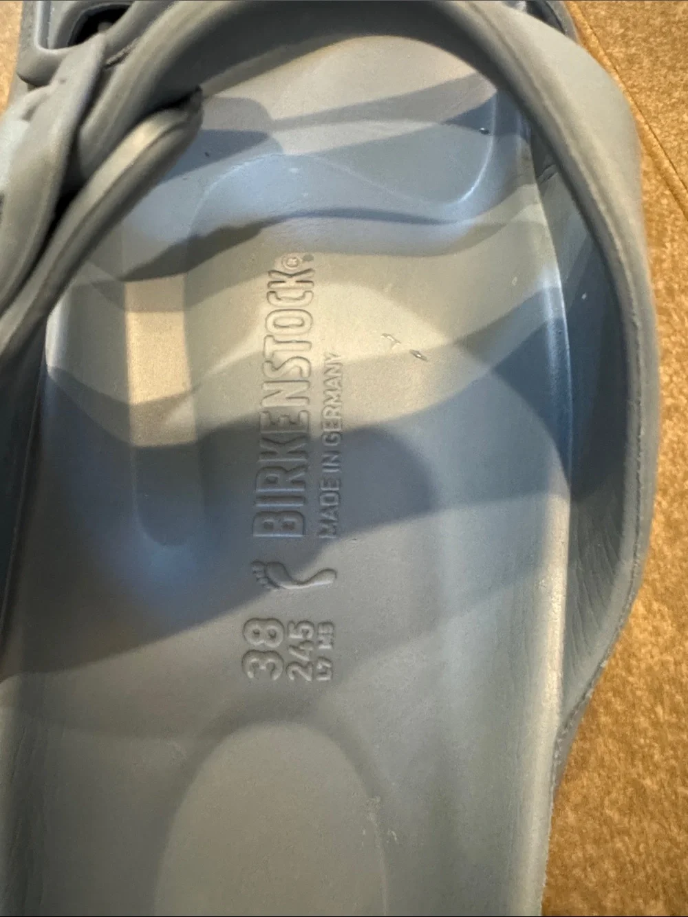 Birkenstock Blue-gray Two-Strap Arizona stealth EVA Sandals